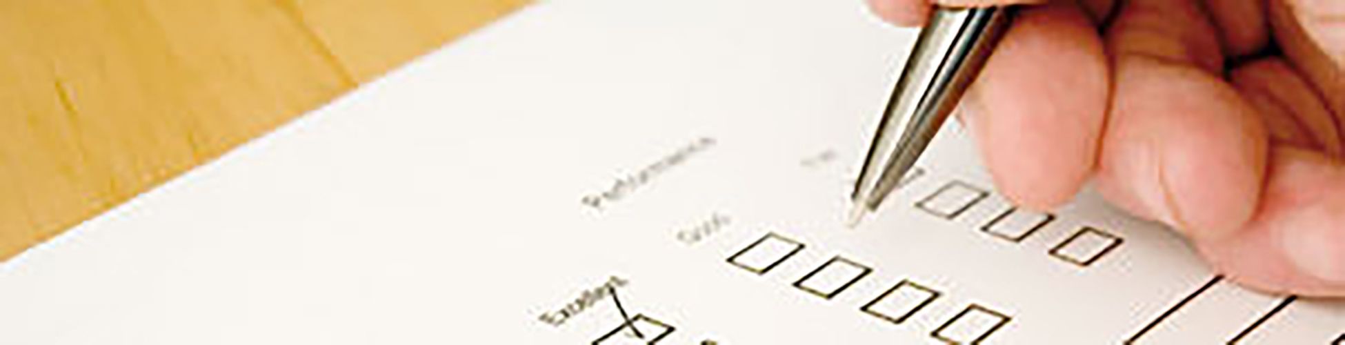 RohrStar employee filling out an acceptance form